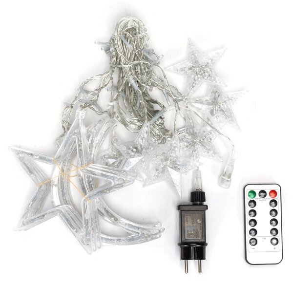 Aigostar - Ghirlandă LED de exterior pentru Crăciun, 120 LED, 6 W, 230 V, 8 moduri, 3 x 0,6 m, IP44, alb cald DO