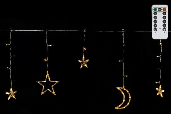 Aigostar - Ghirlandă LED de exterior pentru Crăciun, 120 LED, 6 W, 230 V, 8 moduri, 3 x 0,6 m, IP44, alb cald DO
