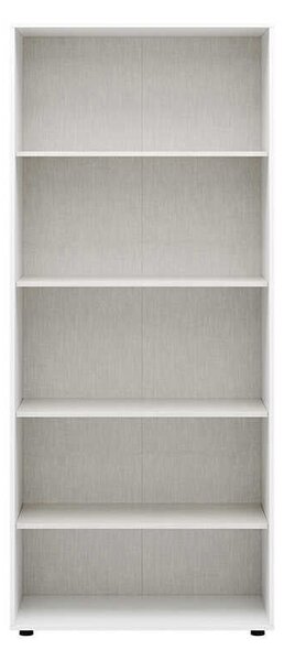 Dulap Haine Adore Oryana cu 2 usi si 5 rafturi, Alb - Nuc, 90x210x62 cm