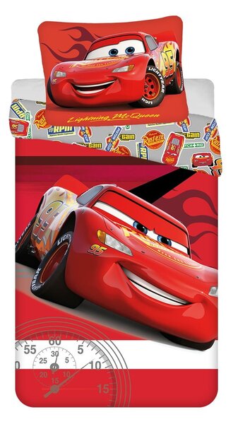 Lenjerie de pat pentru copii roșie din bumbac pentru pat de o persoană 140x200 cm Cars "Legend" – Jerry Fabrics