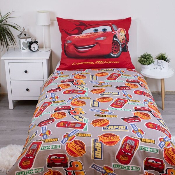 Lenjerie de pat pentru copii roșie din bumbac pentru pat de o persoană 140x200 cm Cars "Legend" – Jerry Fabrics