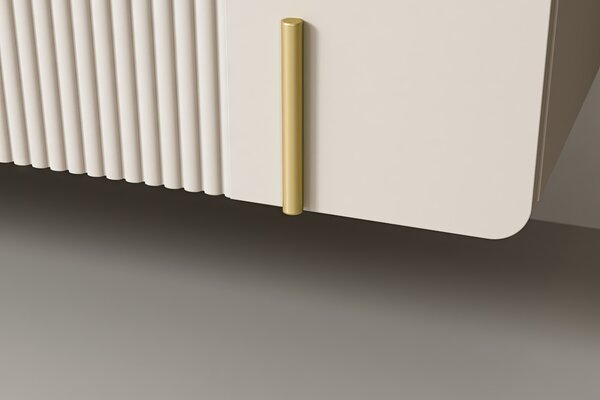 Comodă suspendată Malmi 150 cm cu trei uși - cașmir / auriu