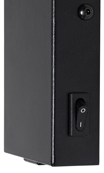 Lampa de perete moderna neagra cu USB reglabil - Croft
