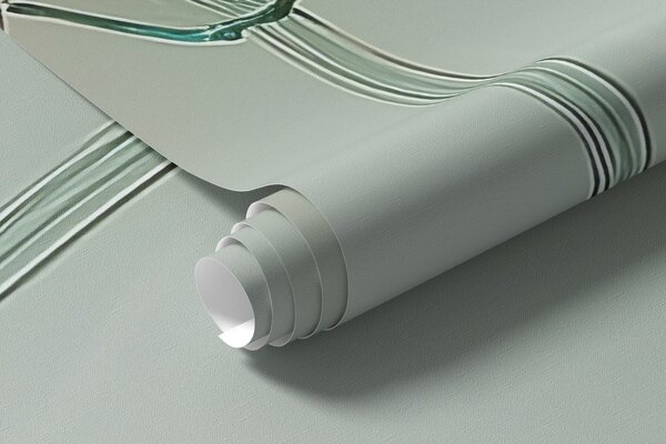 Tapet flori de mac imitație de sticlă în culori delicate, Fototapet Acuarelă, w02519 : Uwalls.ro