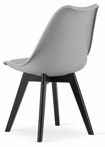 Scaun de sufragerie gri stil scandinav Dark-Basic