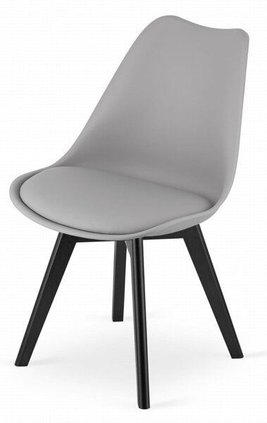 Scaun de sufragerie gri stil scandinav Dark-Basic