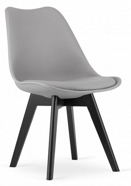Scaun de sufragerie gri stil scandinav Dark-Basic