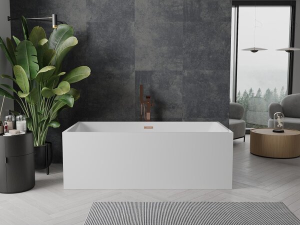 Mexen Nita, cada de sine statatoare 170 x 80 cm, alb, preaplin auriu roz, 52091708000-60