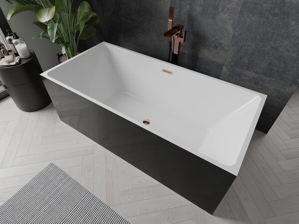 Mexen Nita, cada de sine statatoare 170 x 80 cm, alb-negru, preaplin auriu roz, 52091708075-60