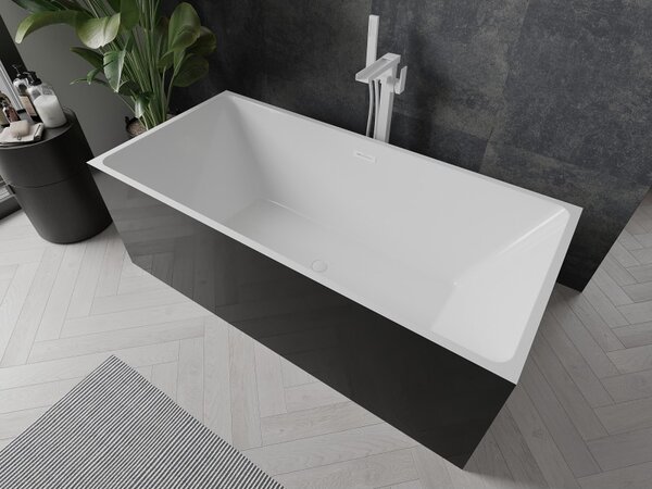 Mexen Nita, cada de sine statatoare 170 x 80 cm, alb-negru, alb preaplin, 52091708075-20