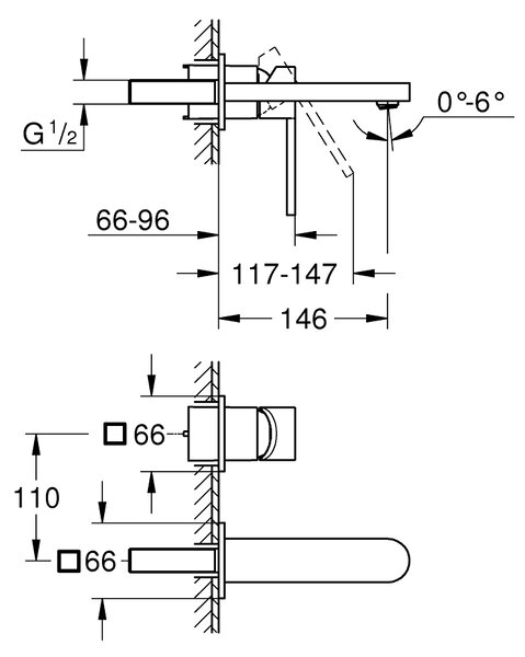 Grohe Plus baterie lavoar ascuns StarLight Chrome 29303003