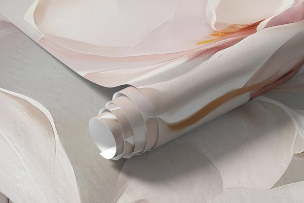 Tapet Delicate flori de magnolie roz care înfloresc pe ramuri de copaci goale pe un fundal moale, cețos, Fototapet Flori, w08589 : Uwalls.ro