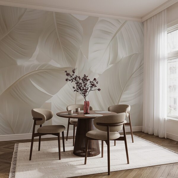 Tapet Frunze mari și delicate, Fototapet Natură, Fototapet Foi de palmier, w08565 : Uwalls.ro