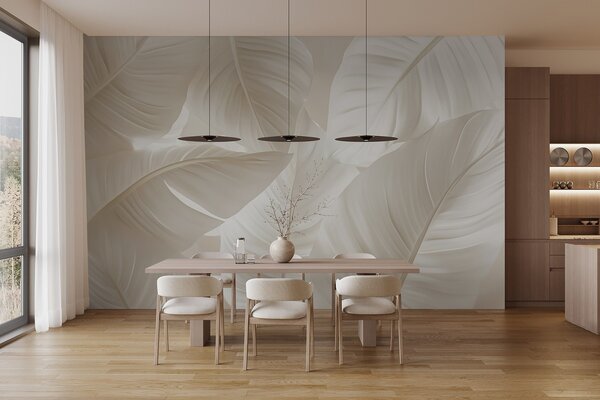 Tapet Frunze mari și delicate, Fototapet Natură, Fototapet Foi de palmier, w08565 : Uwalls.ro