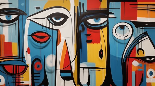 Tapet Portret abstract, Fototapet Abstract, w02698 : Uwalls.ro
