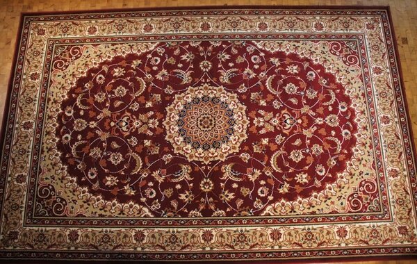 Covor Sufragerie, Model Lotos 545 200, Rosu Grena Dreptunghi, Rosu, 60x110