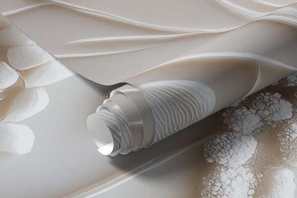 Tapet Flori sălbatice elegante în stil stucco, Fototapet Natură, w08631 : Uwalls.ro