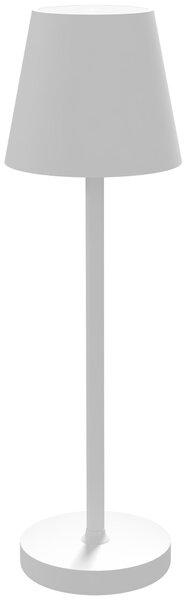 Lampă de masă HOMCOM din acril și metal cu 3 lumini albe 3600mAh, lampă portabilă modernă cu cablu inclus, Ø11,2x36,5 cm, de culoare alb