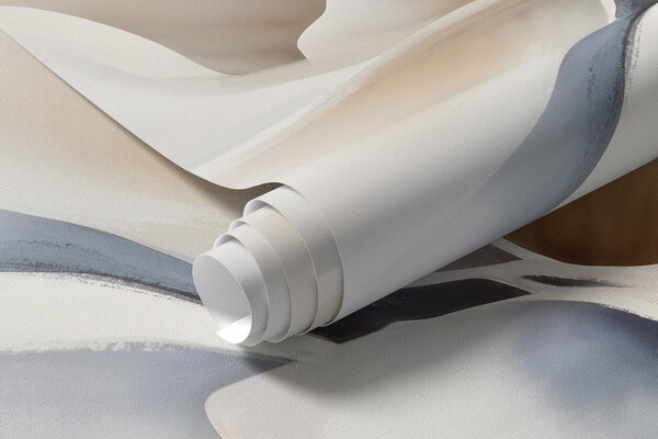 Tapet Delicate flori albe magnolia cu petale albastru moale pe un fundal de lumină acuarelă imitație minimalism , Fototapet Flori, w08644 : Uwalls.ro