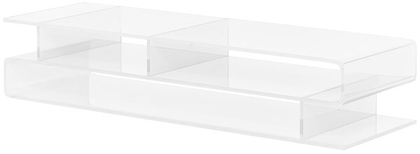 HOMCOM Suport Monitor Acrilic cu Spațiu pentru Tastatură, Organizator Birou Multifuncțional, Transparent, 50.8x19x12 cm | Aosom Romania