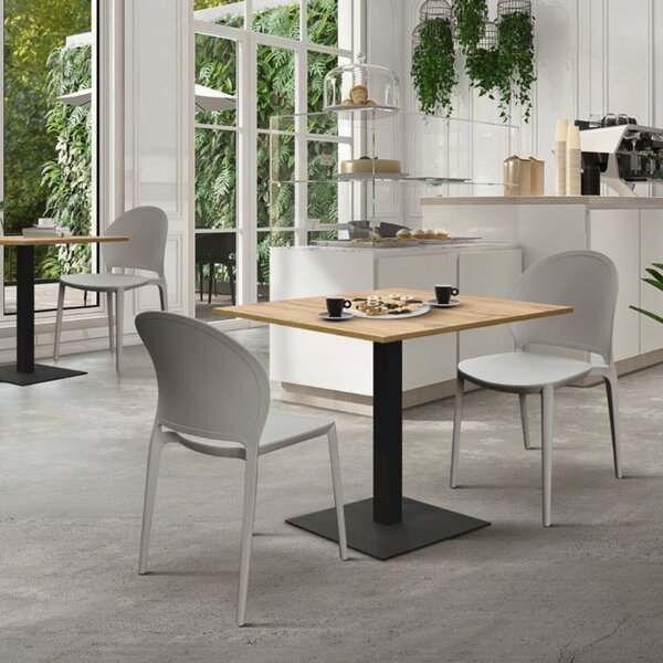 PICIOR MASA METALIC PATRAT -HORECA- - ALB - H 72 CM