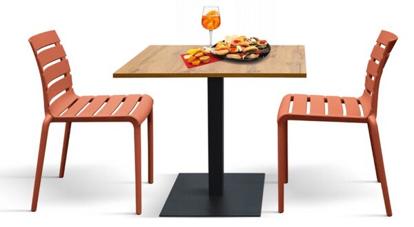 PICIOR MASA METALIC PATRAT -HORECA- - ALB - H 72 CM