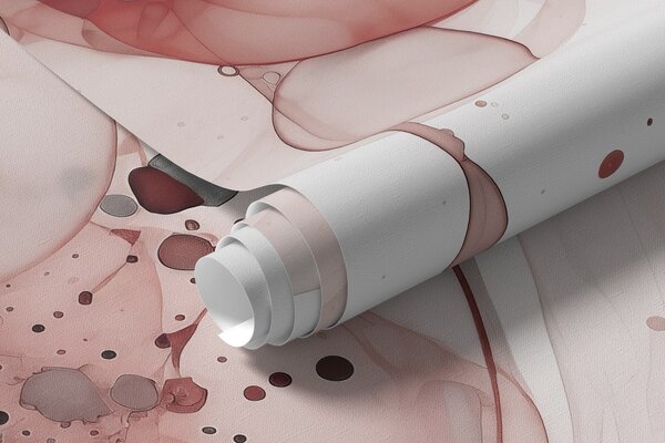 Tapet Artă abstractă cu cerneală, stil fluid, paletă de culori roz , Fototapet Acuarelă, w02744v1 : Uwalls.ro