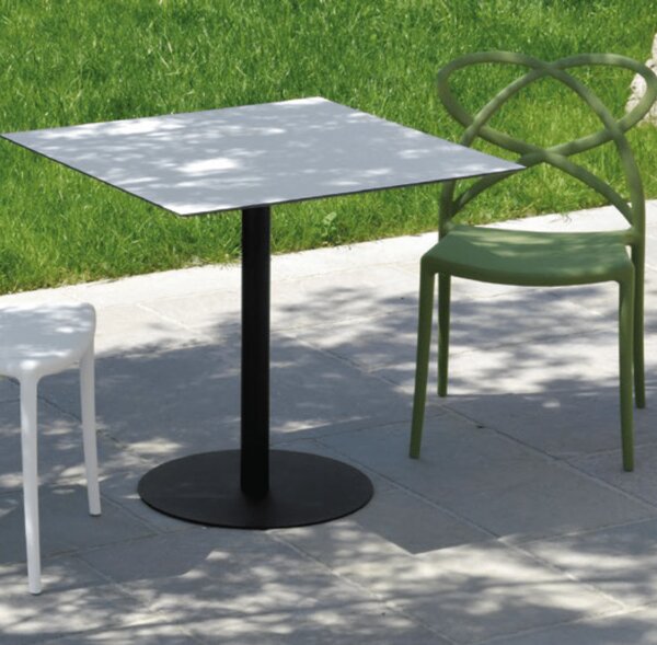 PICIOR MASA METALIC ROTUND- HORECA- - ALB - H 72 CM