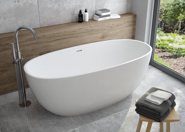 Oltens Stora cadă freestanding 170x78 cm ovală alb 12001000