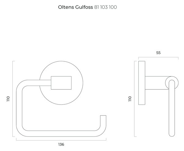 Oltens Gulfoss suport pentru hârtie igienică crom 81103100