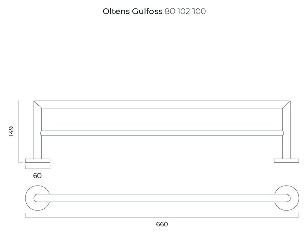 Oltens Gulfoss suport prosop crom 80102100