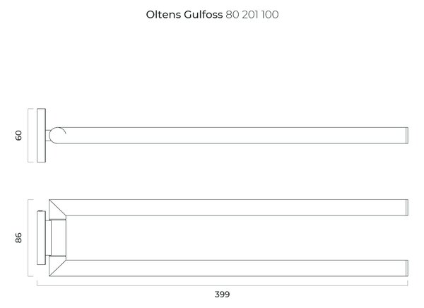 Oltens Gulfoss suport prosop crom 80105100