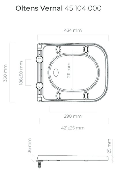 Oltens Vernal capac wc SoftClose alb 45104000