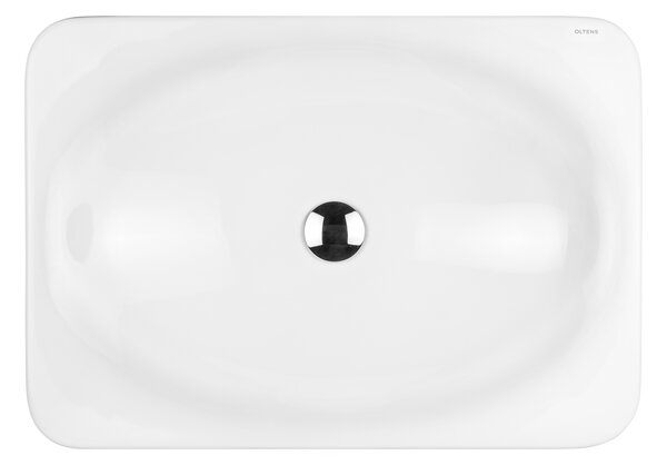 Oltens Kagera lavoar 60x42 cm dreptunghiular de blat alb luciu 40303000