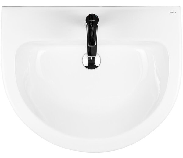 Oltens Jog lavoar 61x49 cm semicircular clasică alb luciu 41001000