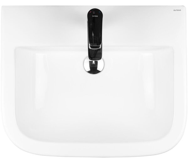 Oltens Vernal lavoar 56x45 cm semicircular clasică alb luciu 41002000