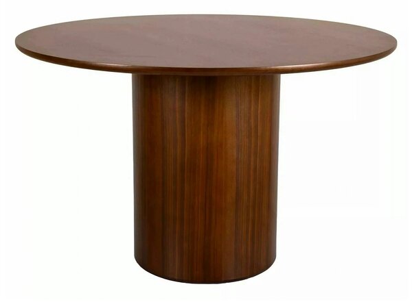 Masă RONDO, nuc, furnir/MDF, Ø120x76 cm