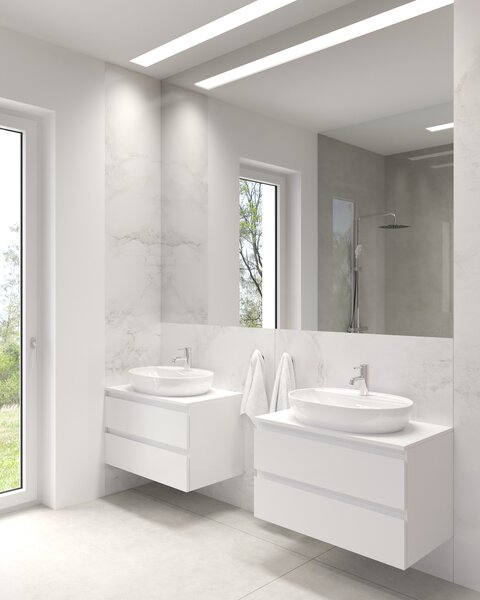 Oltens Hamnes lavoar 62x42 cm ovale de blat alb luciu 41314000