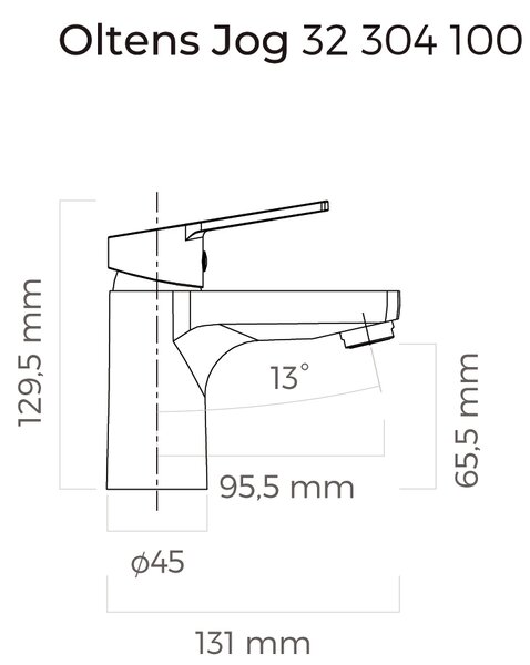 Oltens Jog baterie lavoar stativ crom 32304100