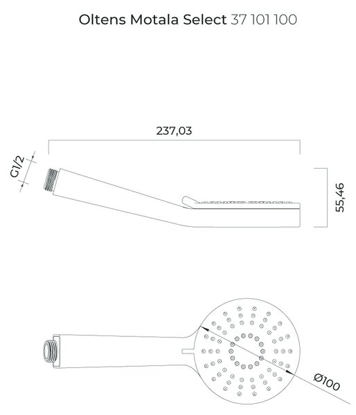 Oltens Motala Select duș de mână crom 37101100