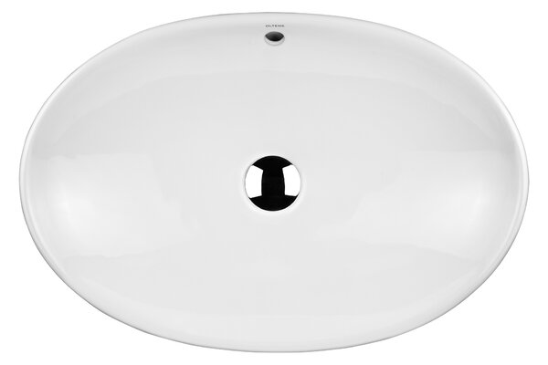 Oltens Sogne lavoar 63x42 cm ovale de blat alb luciu 40310000