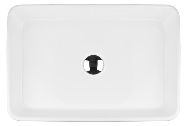 Oltens Lustra lavoar 60.5x35 cm dreptunghiular de blat alb luciu 40306000