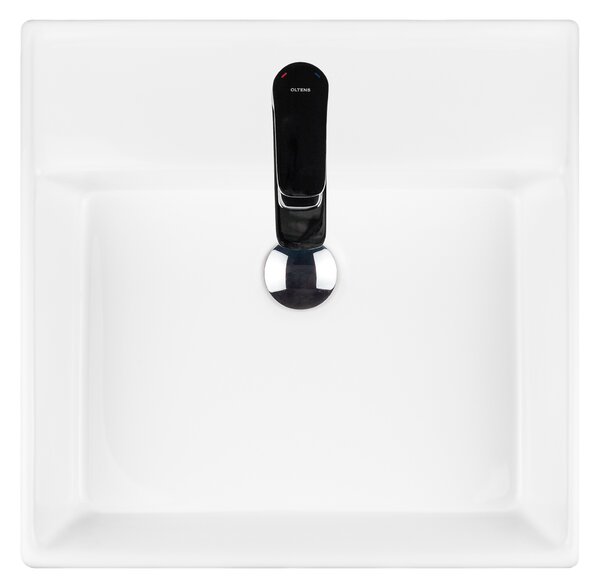 Oltens Hyls lavoar 47x47 cm pătrat de blat alb luciu 41309000
