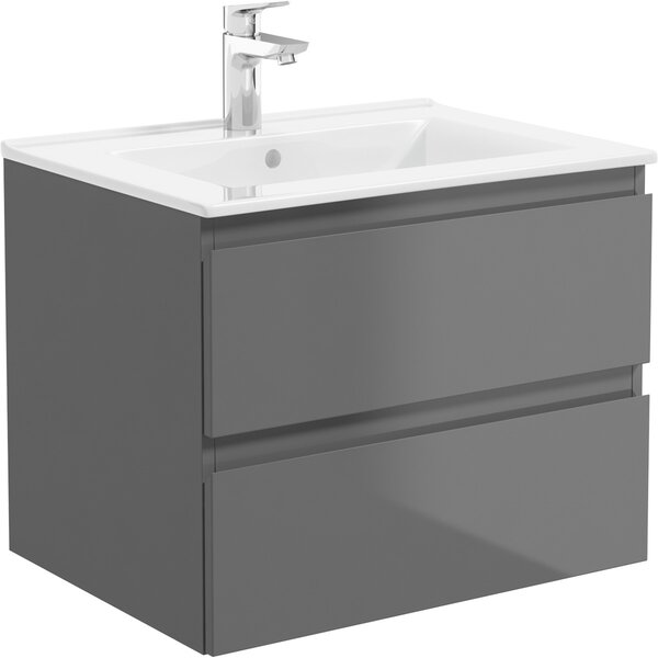Oltens Vernal lavoar 61x46 cm dreptunghiular mobilier alb luciu 41205000