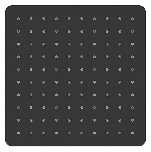 Oltens Vindel cap de duș 30x30 cm pătrat negru mat 37001300