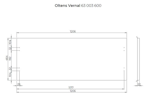Oltens Vernal blat 120.6x46.4 cm stejar 63003600
