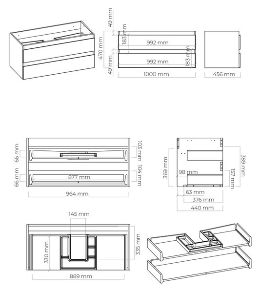 Oltens Vernal dulap 100x45.6x47 cm sub chiuveta pe perete alb luciu 60004000