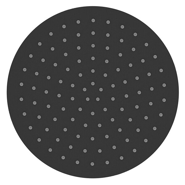 Oltens Vindel cap de duș 30x30 cm rotund negru mat 37000300