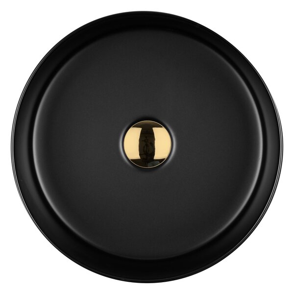 Oltens Lagde lavoar 35.5x35.5 cm rotund de blat negru mat 40304300