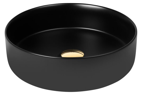 Oltens Lagde lavoar 35.5x35.5 cm rotund de blat negru mat 40304300